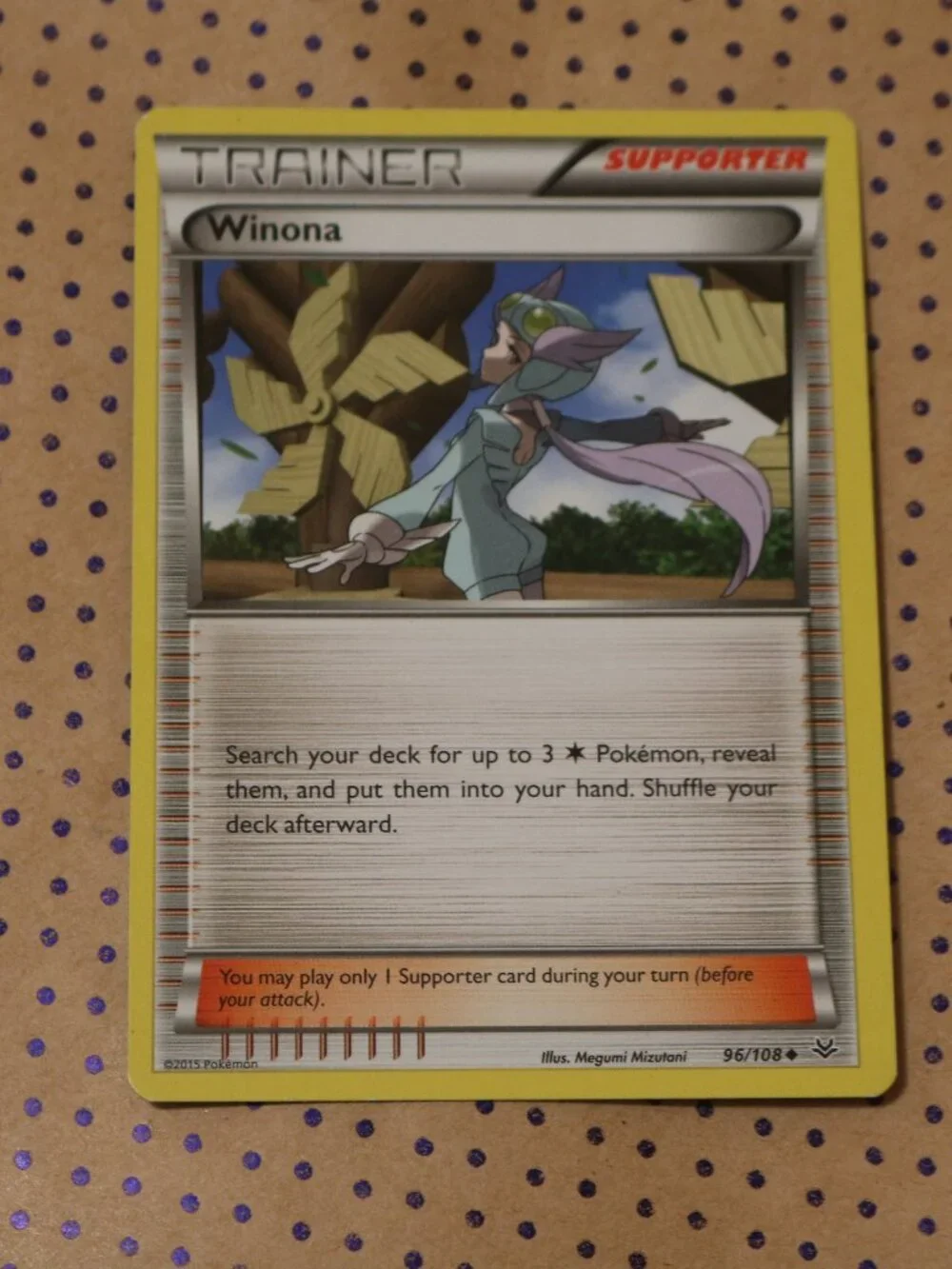 Winona 96/108 Pokemon Card (2015)